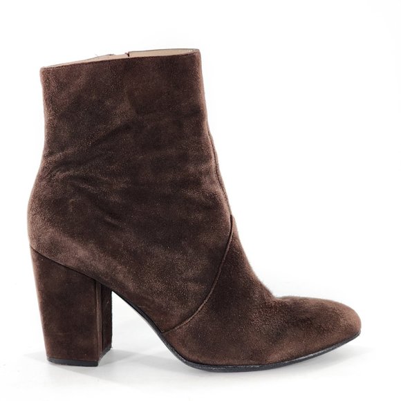 ROBERT CLERGERIE Brown Suede Ankle Bootie - Picture 3 of 12